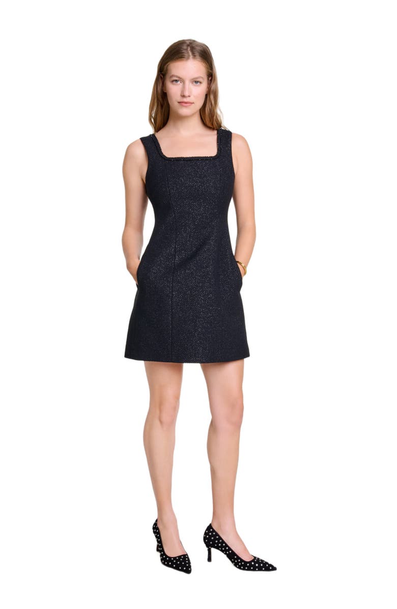 maje Short rhinestone dress, Main, color, 