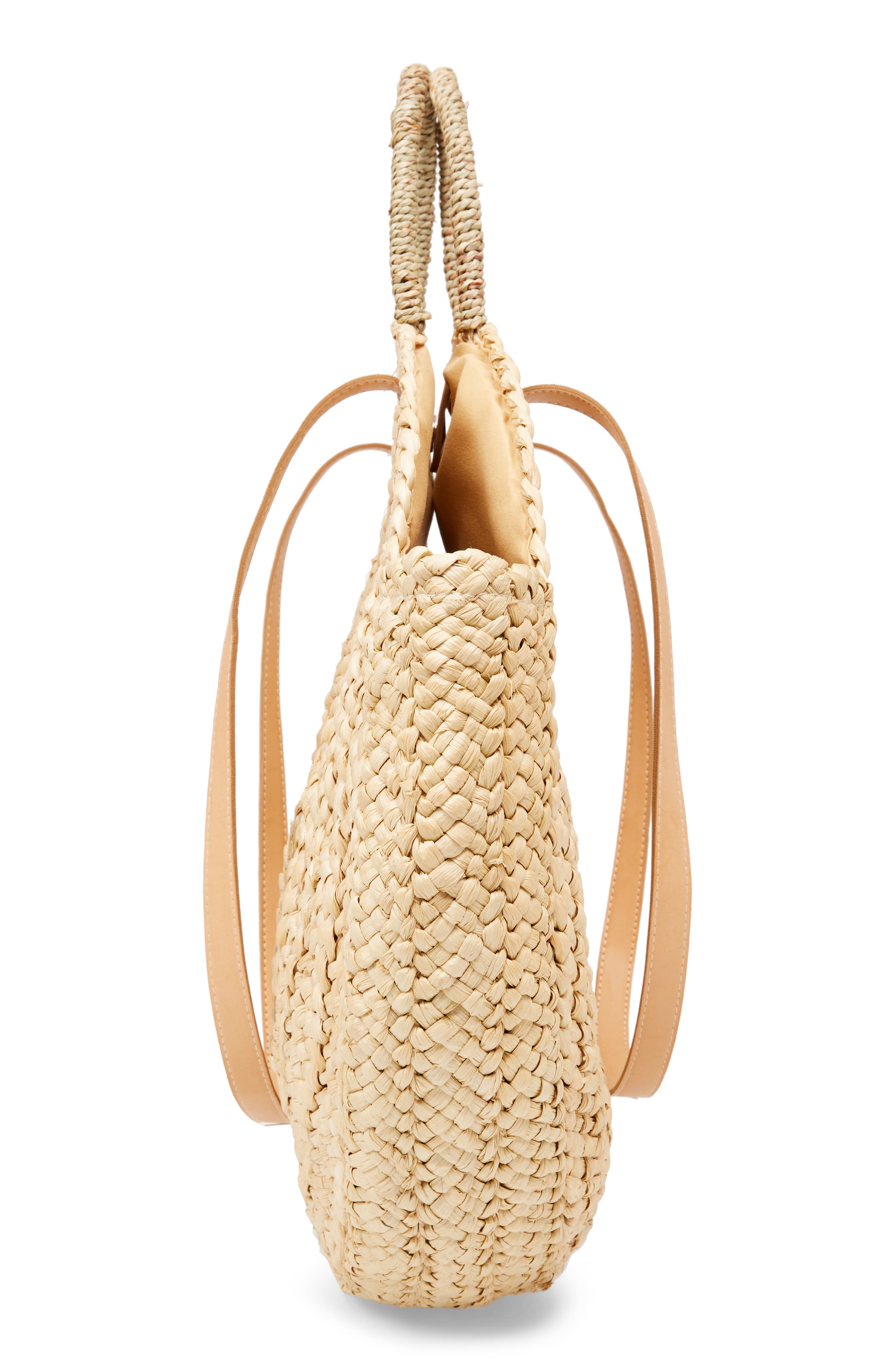 Circle Straw Tote, Alternate, color, NATURAL