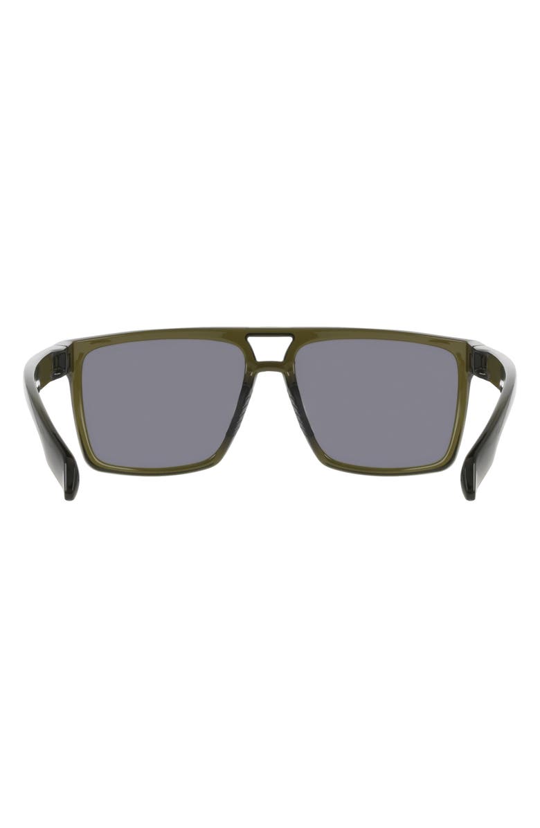 DRAGON 57mm Navigator Sunglasses, Alternate, color, Olive Green/ Silver Flash