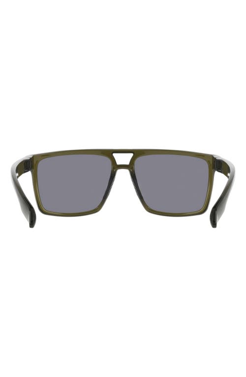 Dragon 57mm Navigator Sunglasses In Olive Green/silver Flash