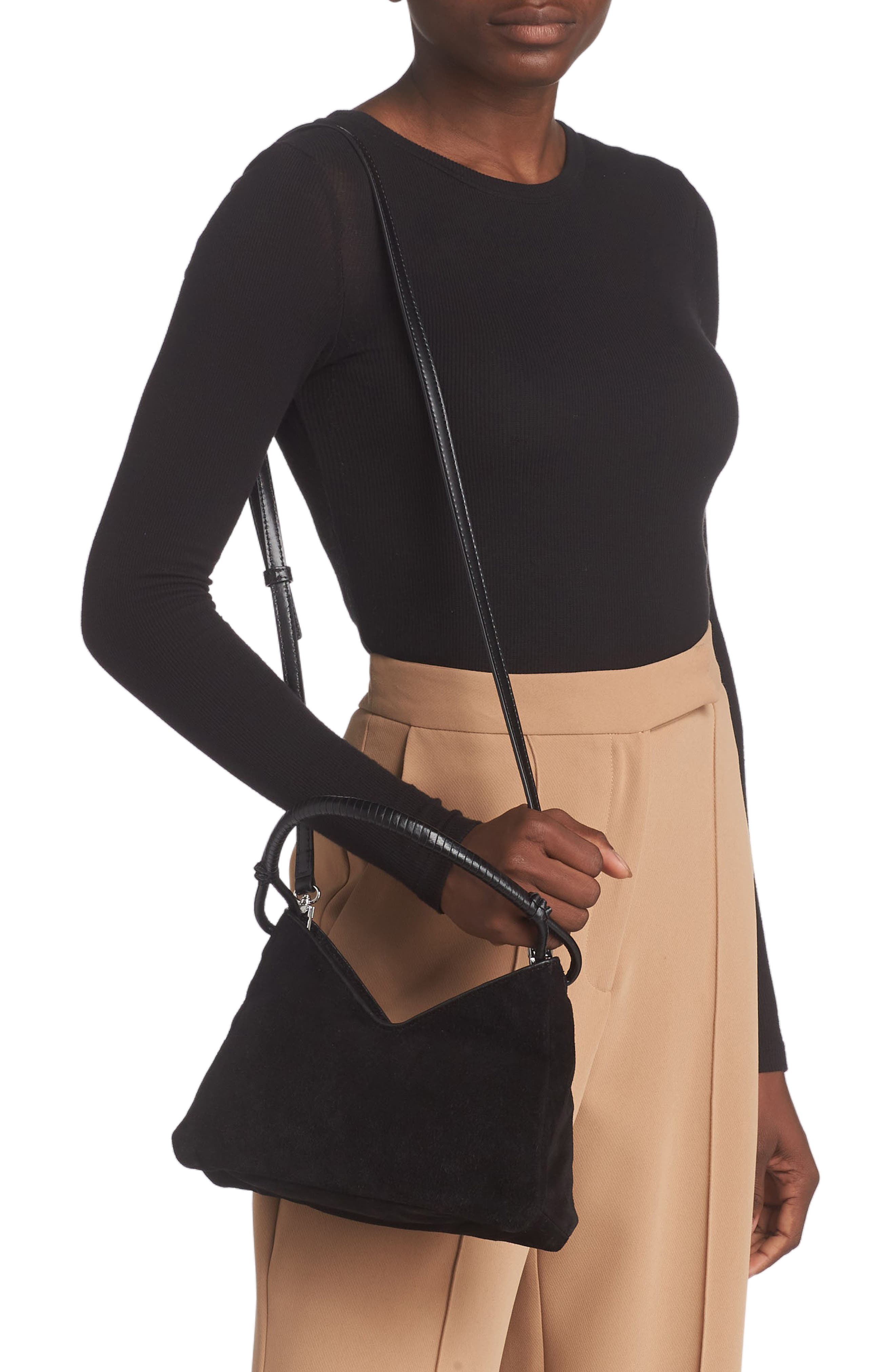 STAUD Valerie Suede Shoulder Bag, Alternate, color, 