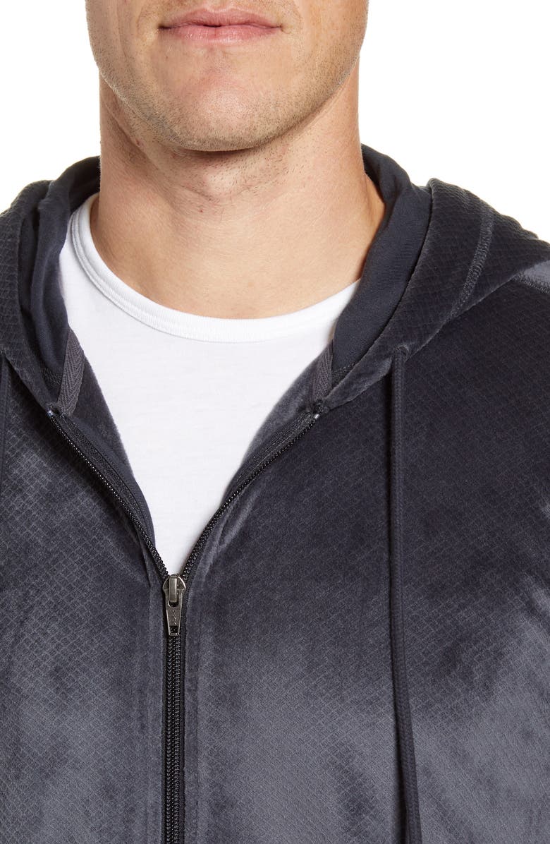 Daniel Buchler Velvet Zip Hoodie, Alternate, color, 