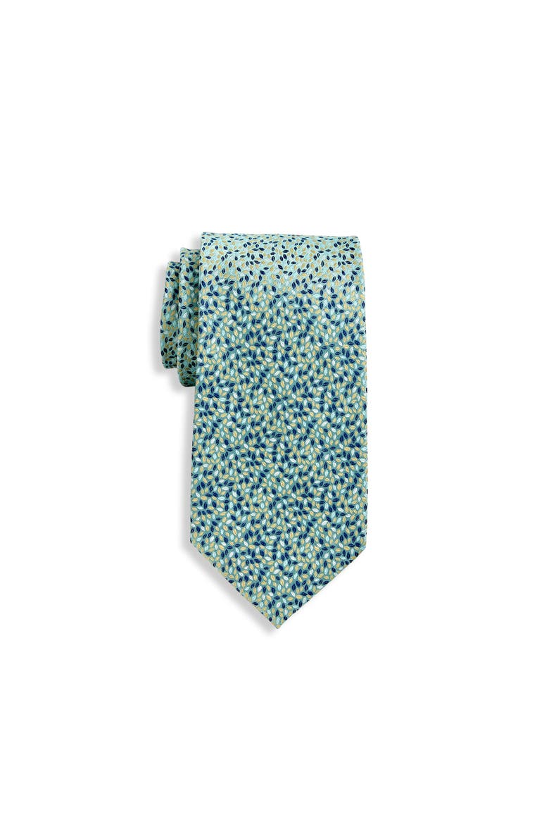 Big & Tall Spring Leaves Tie, Main, color, AQUA