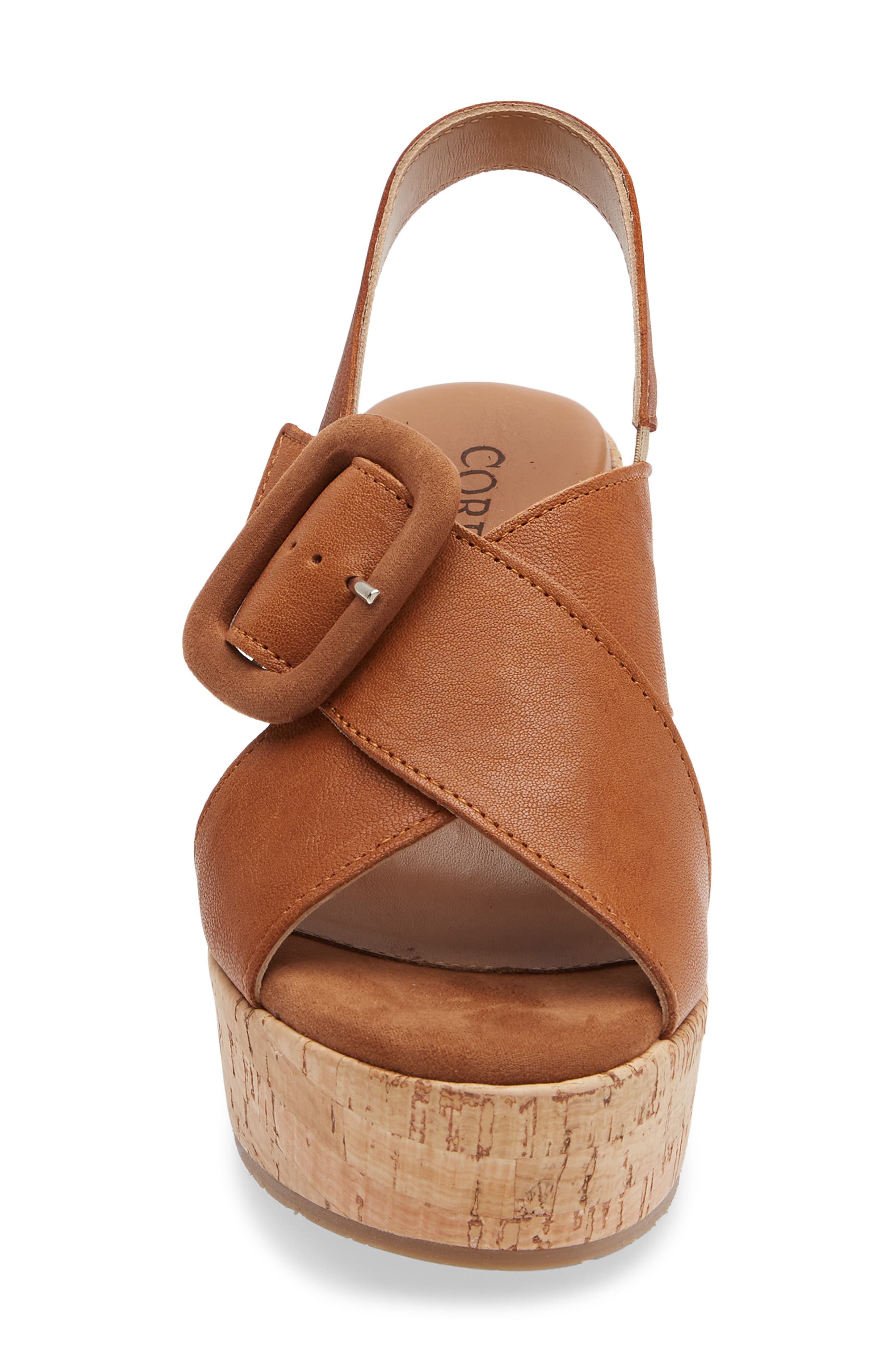 Cordani Dustin Slingback Platform Wedge Sandal, Alternate, color, Cuoio Leather