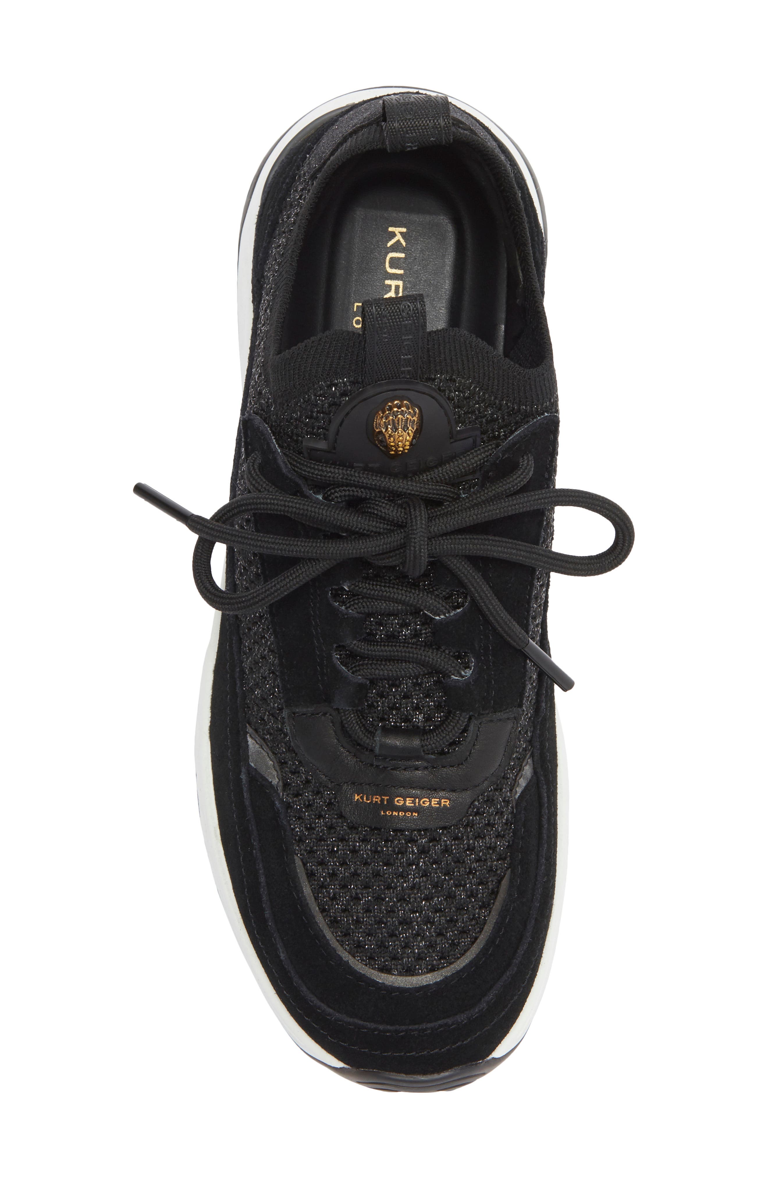 Kurt Geiger London Kensington Knit Sneaker, Alternate, color, Black