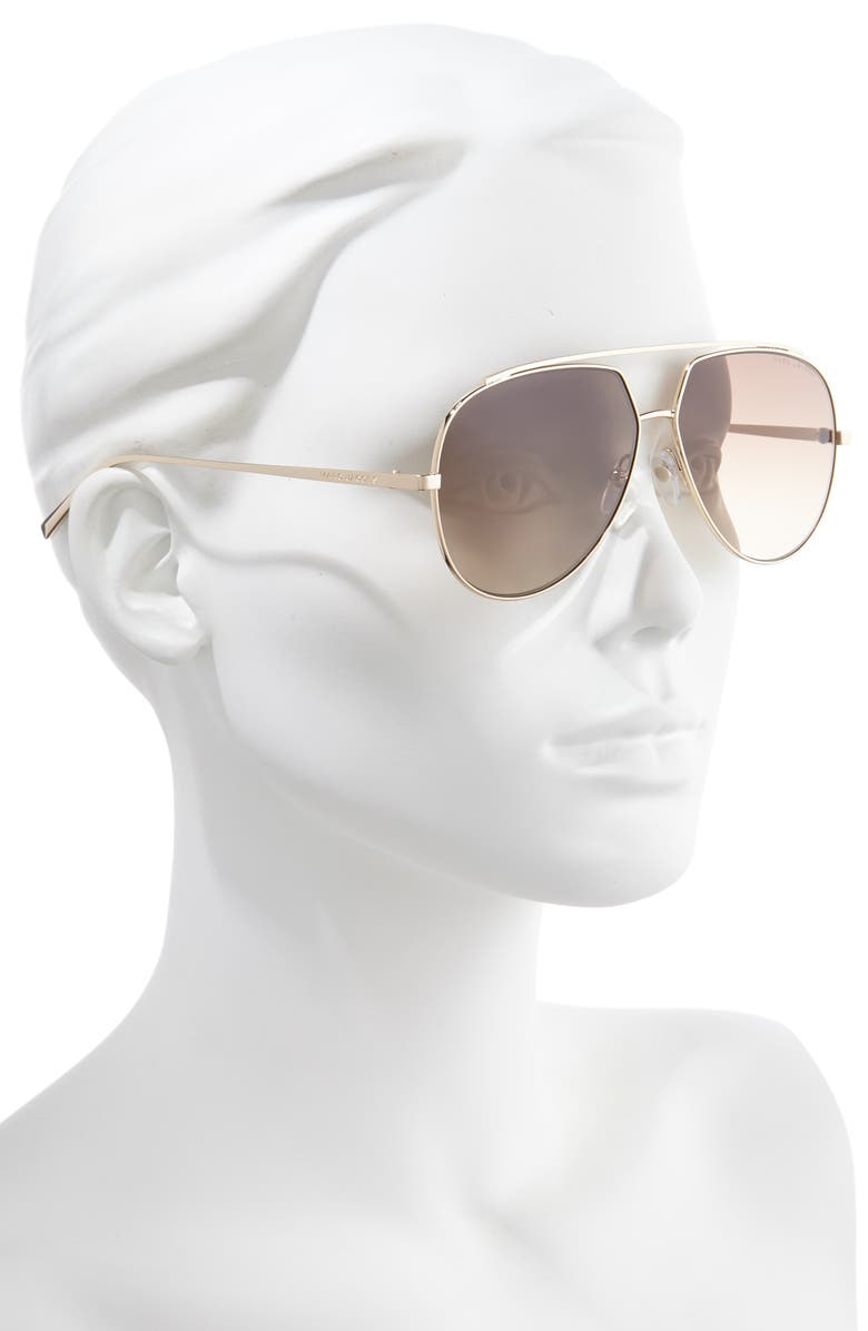 The Marc Jacobs 59mm Gradient Aviator Sunglasses, Alternate, color,