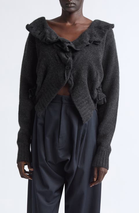 Asymmetric Cashmere Cardigan