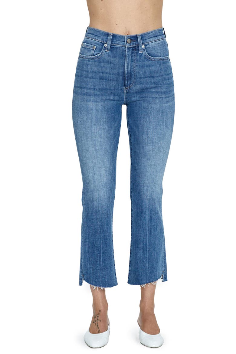 Lennon High Waist Chew Hem Crop Bootcut Jeans, Alternate, color, SUNNY