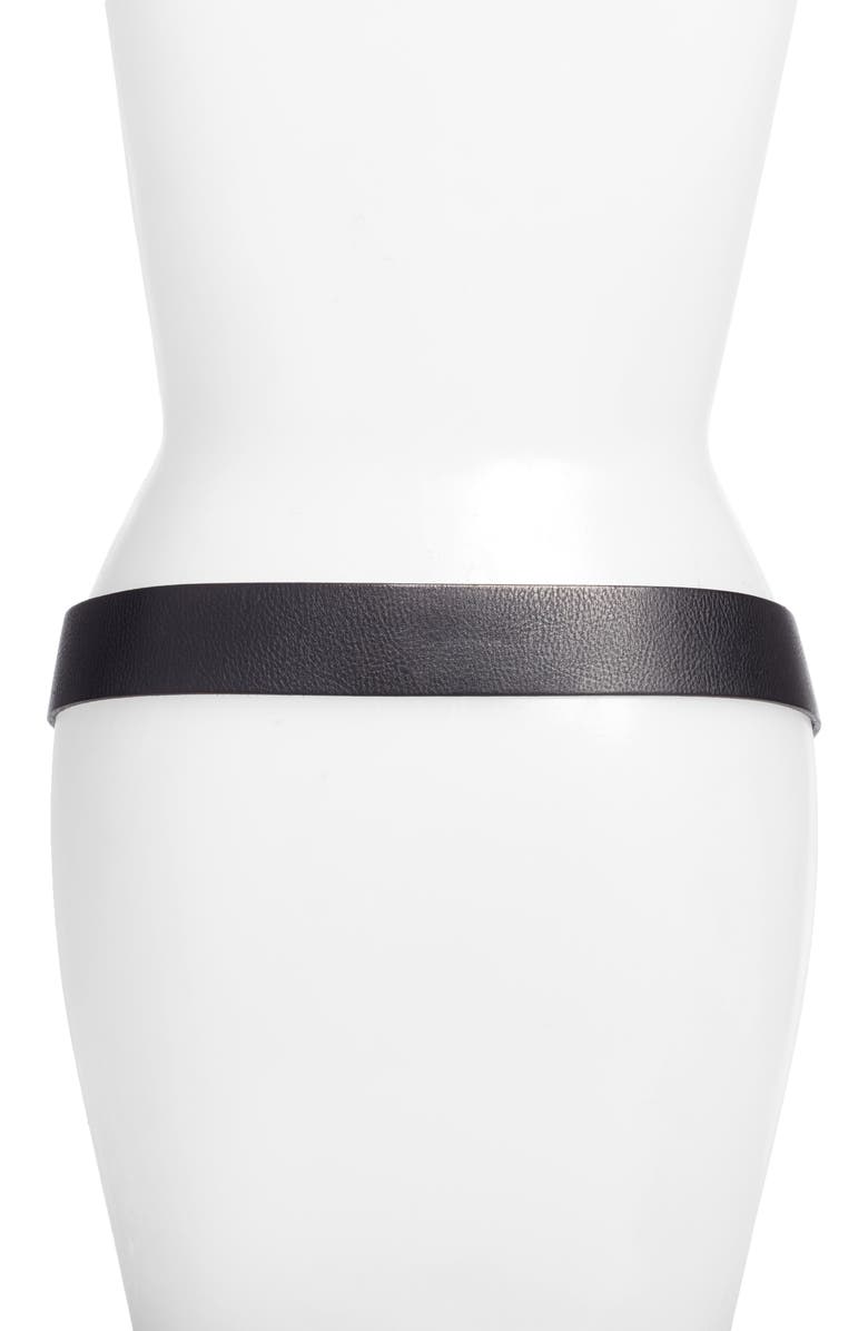 Frye Campus Leather Belt, Alternate, color, Black