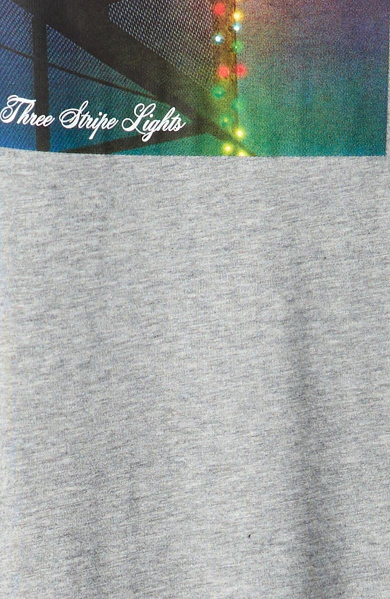 adidas Three Stripe Lights T-Shirt, Alternate, color, Grey Heather