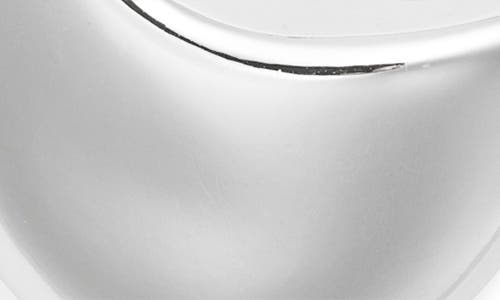 Open Edit Polished Crescent Hoop Earrings In Metallic