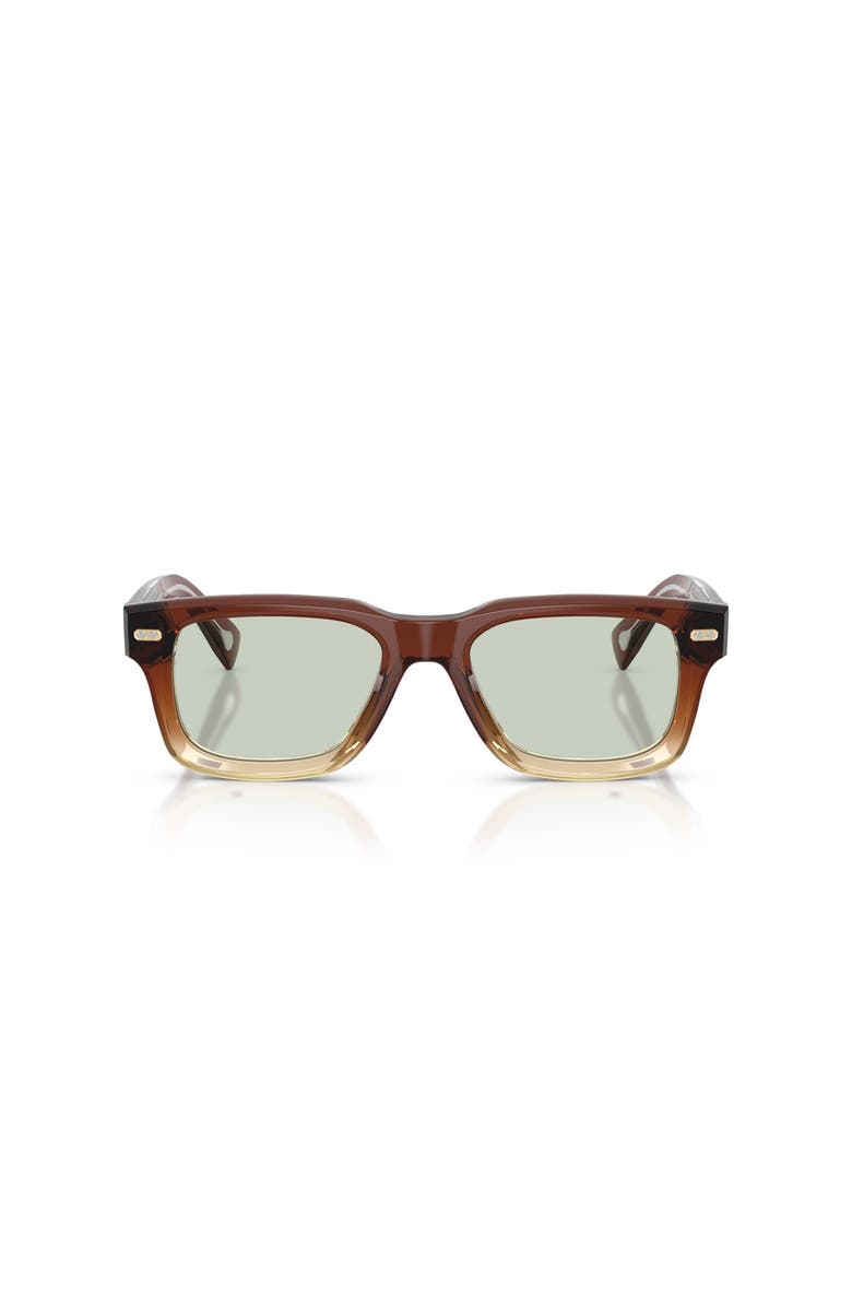 Brunello Cucinelli 51mm Rectangle optical glasses, Alternate, color, Red