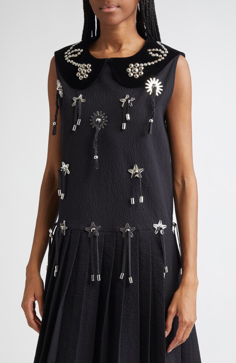 Chopova Lowena Scout Sleeveless Seersucker Dress, Alternate, color, 