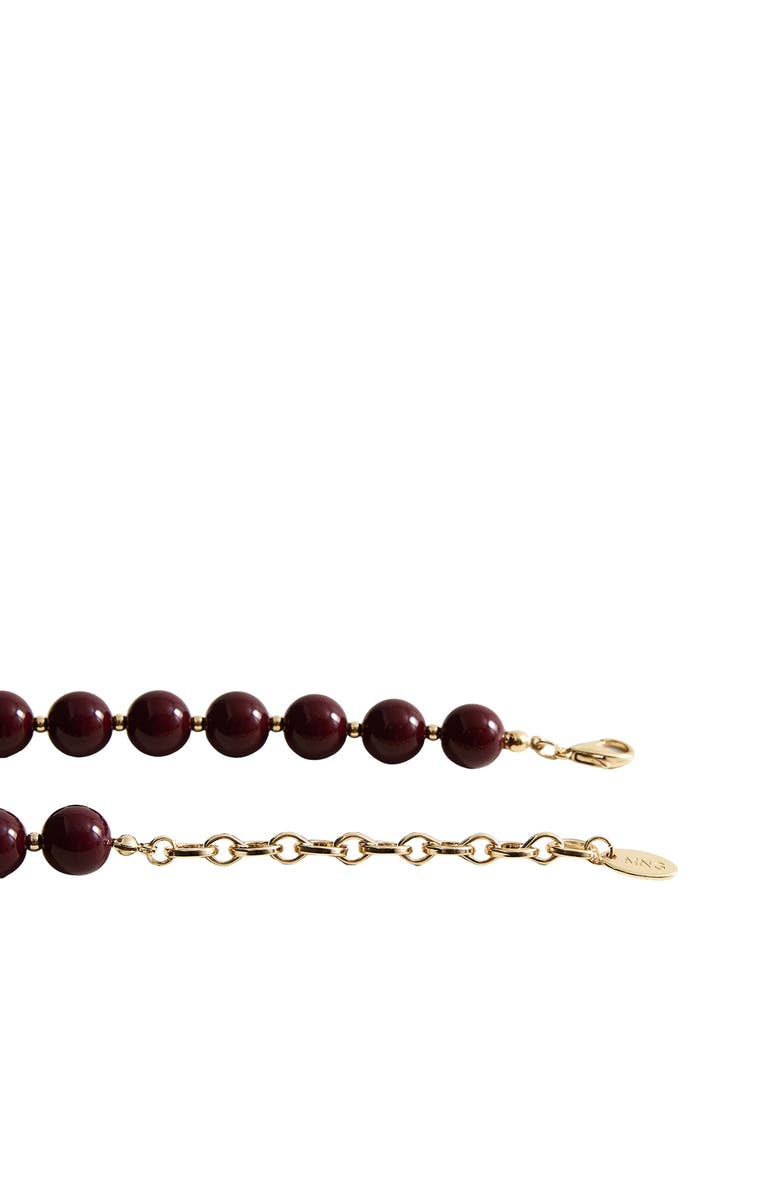 MANGO Bead & Faux Pearl Necklace, Alternate, color,