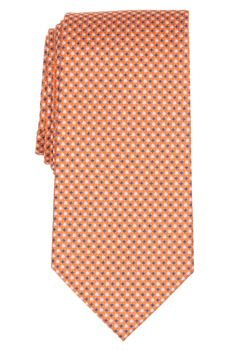 Brooks Brothers Neat Dot & Square Silk Blend Tie, Main, color, Orange