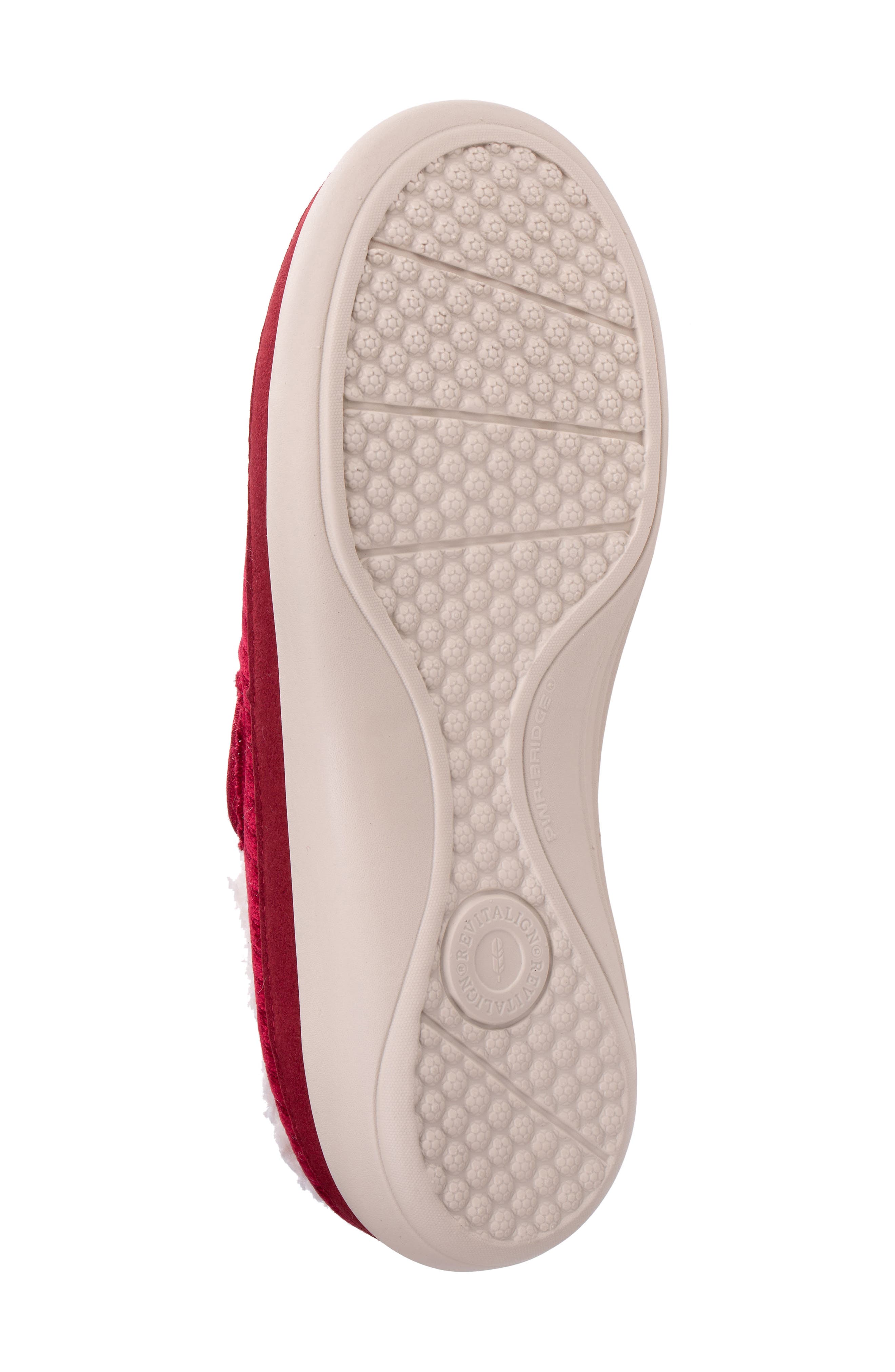 Revitalign Apres Faux Fur Lined Slipper, Alternate, color, Red Plum