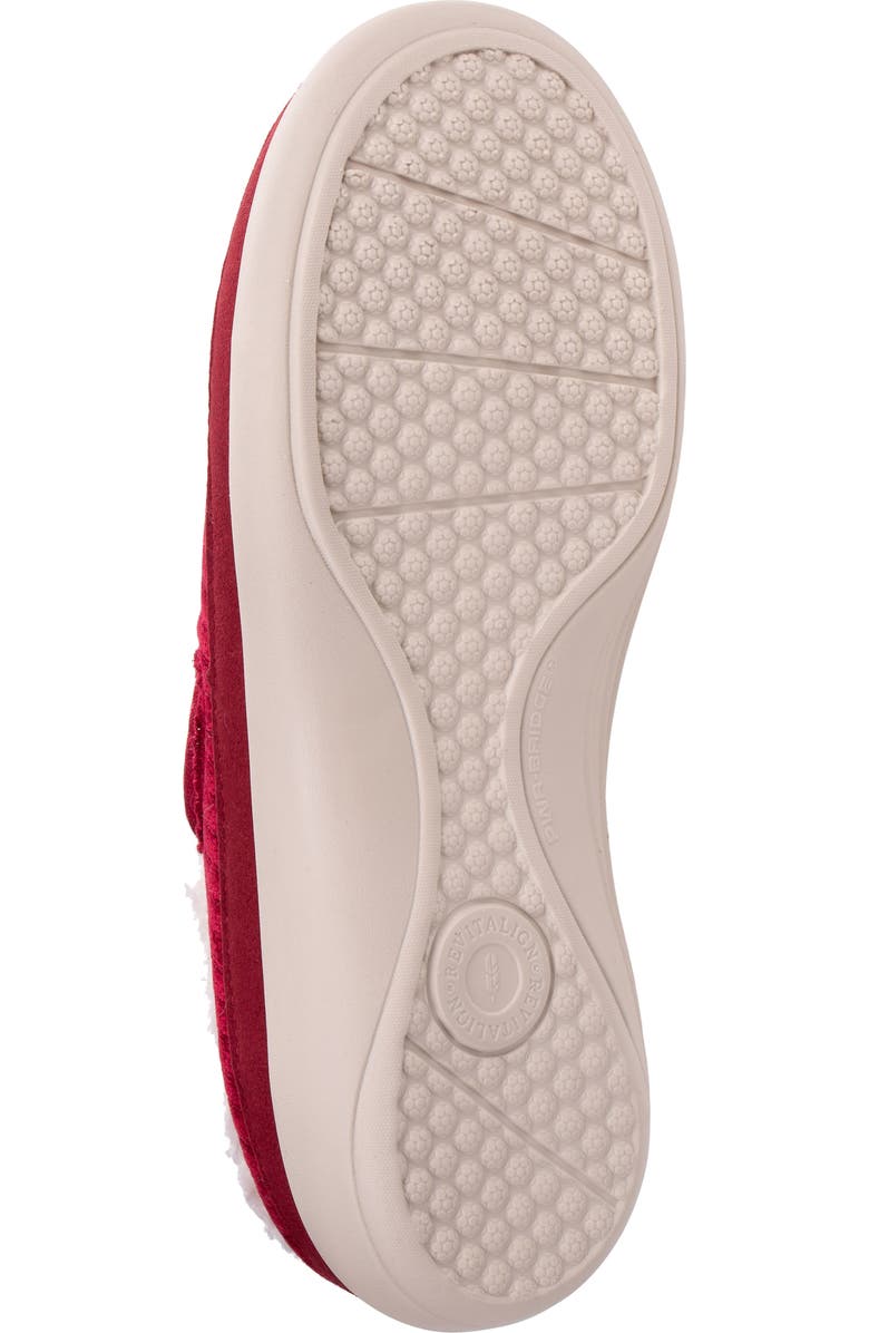 Revitalign Apres Faux Fur Lined Slipper, Alternate, color, Red Plum