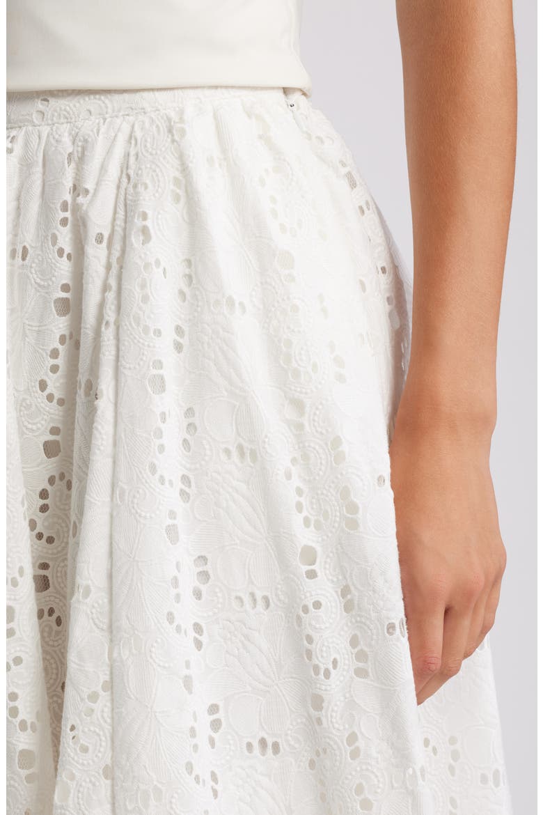Francine Cotton Eyelet Skirt, Alternate, color, CLOUD DANCER