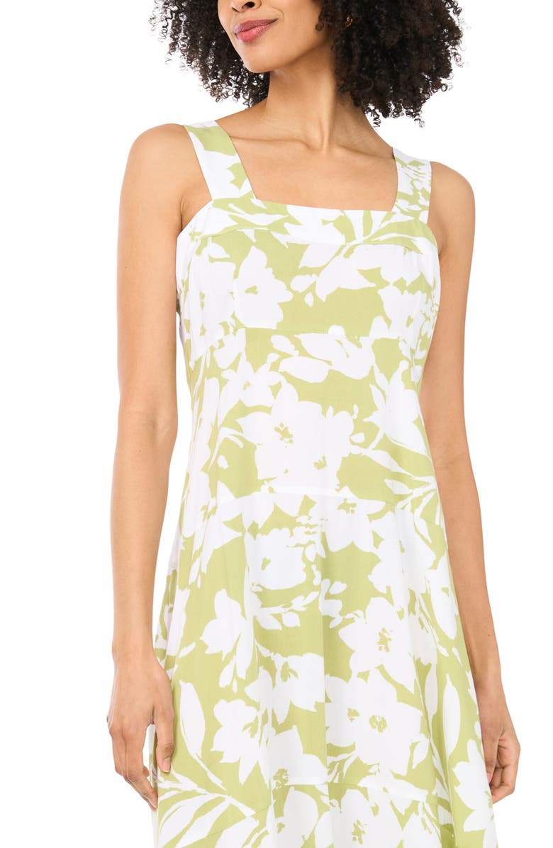 Vince Camuto Thick Strap Sleeveless Maxi Dress, Alternate, color, Flora Green