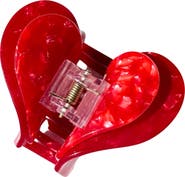 Solar Eclipse Double Heart Hair Claw Clip