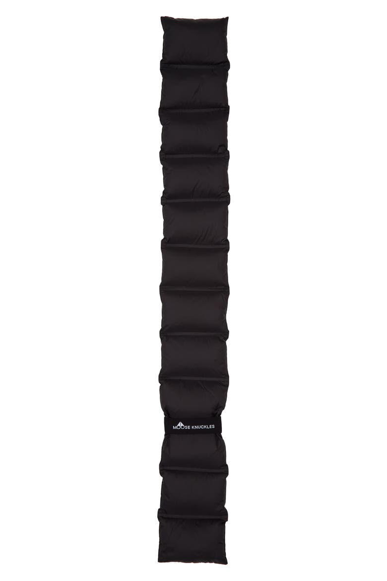 Nahanni 650 Fill Power Down Quilted Scarf, Alternate, color, BLACK/ BLACK