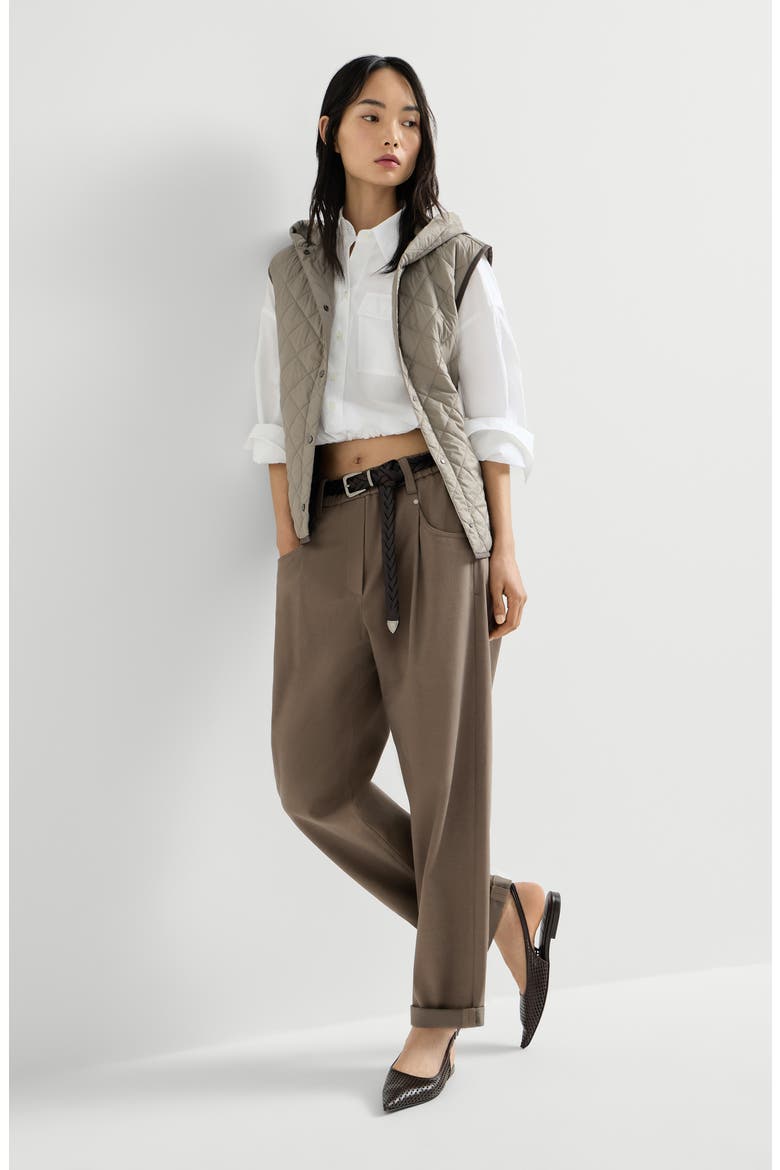 Baggy Pull-On trousers, Alternate, color, Brown