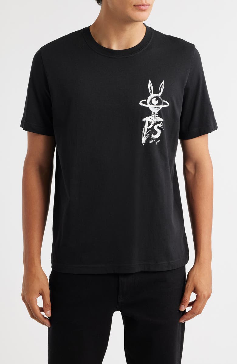 PS Paul Smith Eye Organic Cotton Graphic T-Shirt, Main, color, Black
