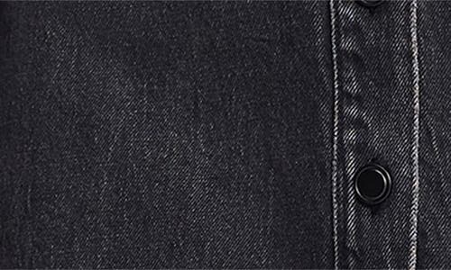Good American Denim Shirt Minidress In Black