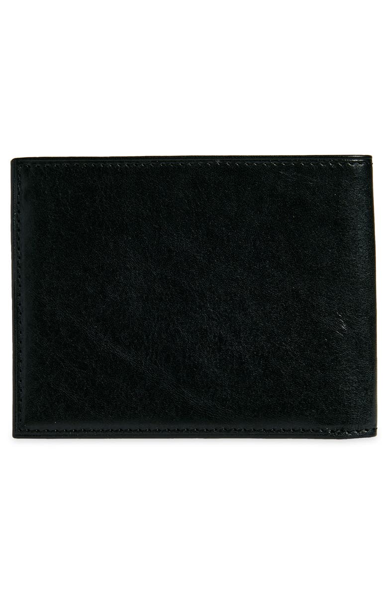 Bosca Leather Bifold Wallet, Alternate, color, Black