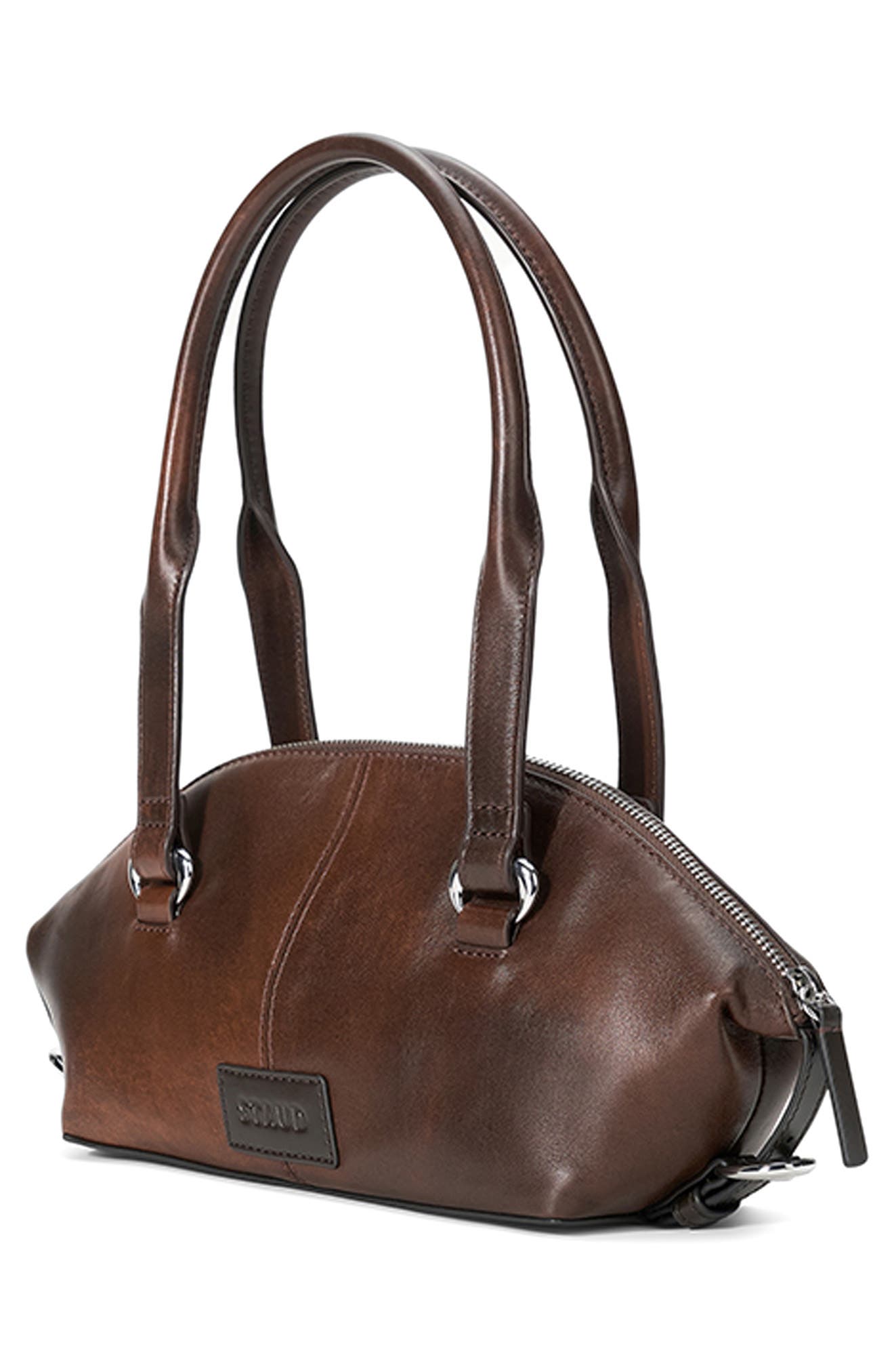 Hester Mini Leather Shoulder Bag, Alternate, color, ESPRESSO DISTRESSED
