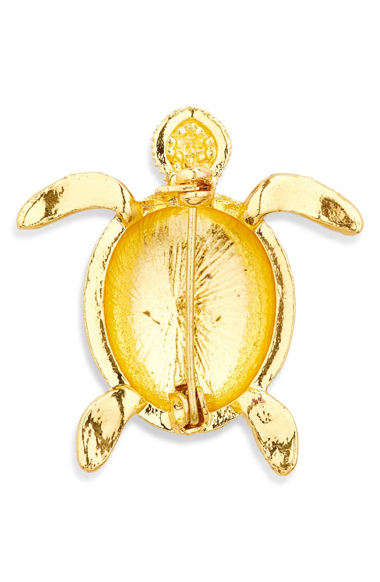 CLIFTON WILSON Yellow Turtle Lapel Pin, Alternate, color, Yellow