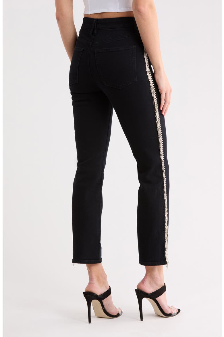 Good Legs Straight Crystal Jeans, Alternate, color, BLACK411