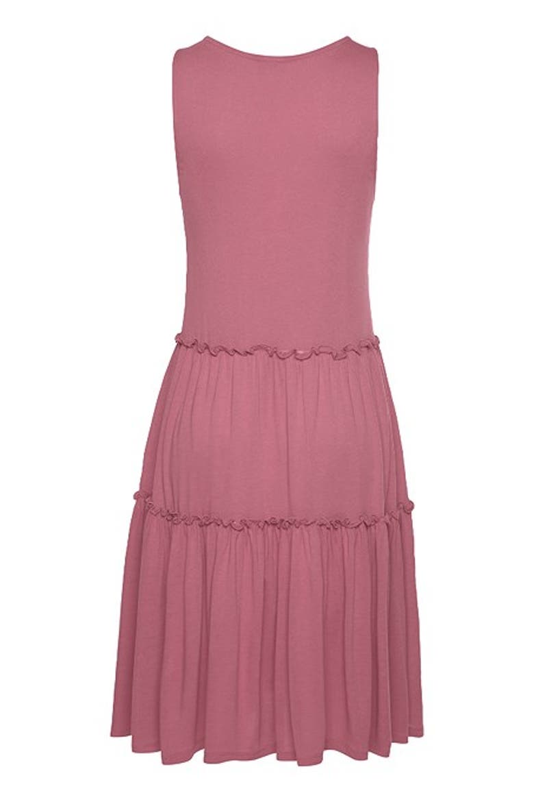 Women's Flowy Tiered Dress, Alternate, color, Mauve