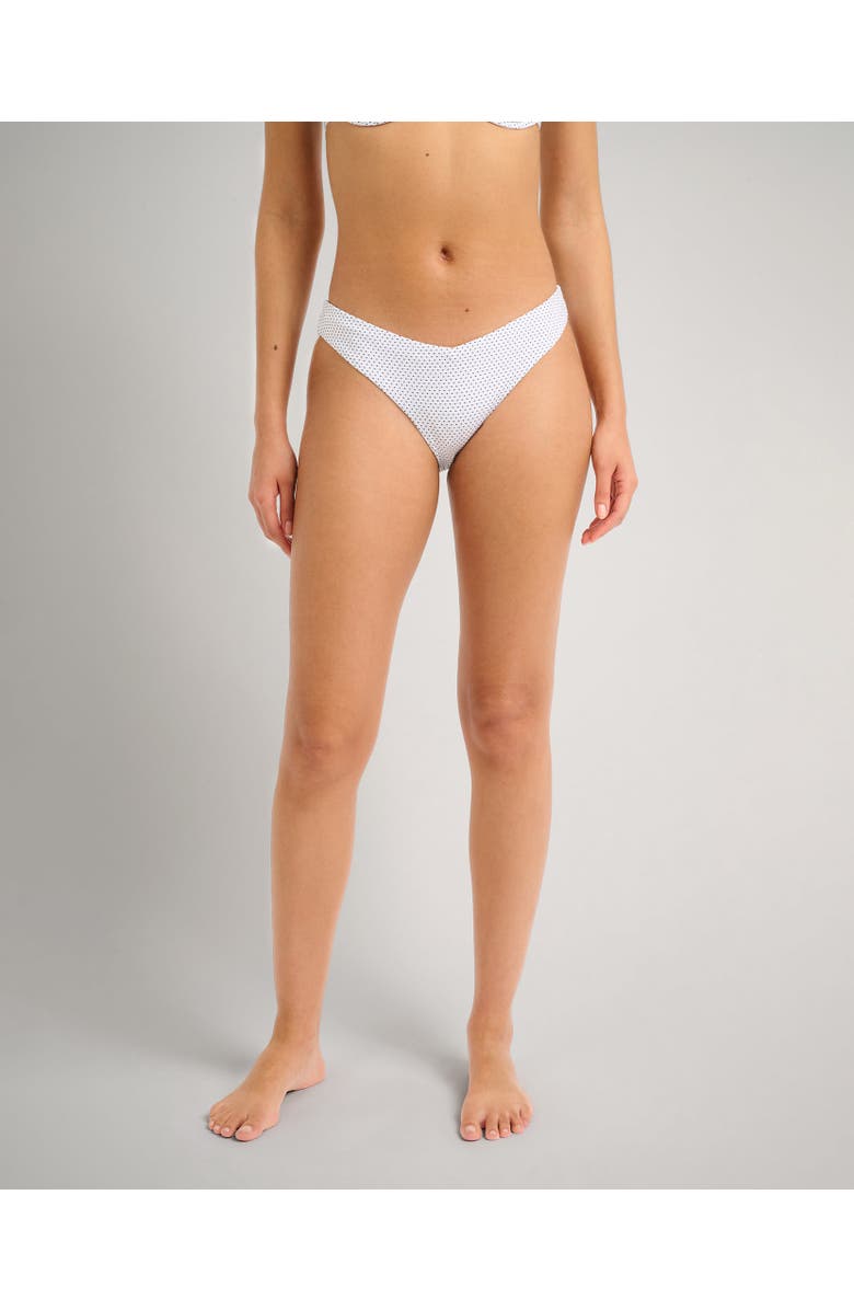 Onia Micro Polka Dot Chiara Bikini Bottom, Main, color, White/Black