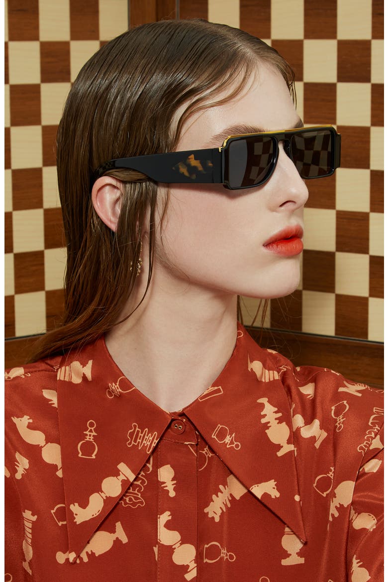 Grandmaster 54mm Sunglasses, Alternate, color, BLACK