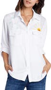 Billy T Hello Sunshine Embroidered Button-Up Shirt