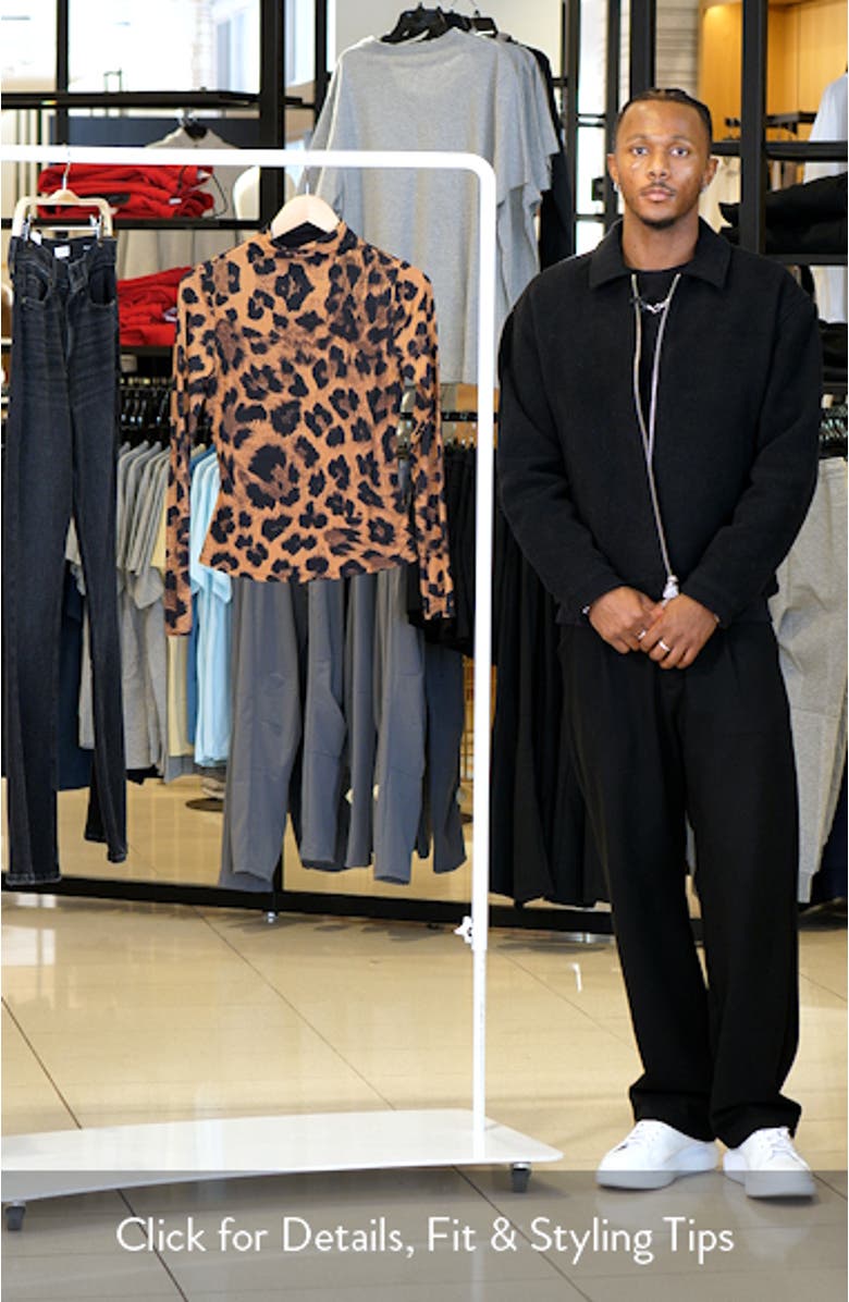 Print Turtleneck Top, sales video thumbnail