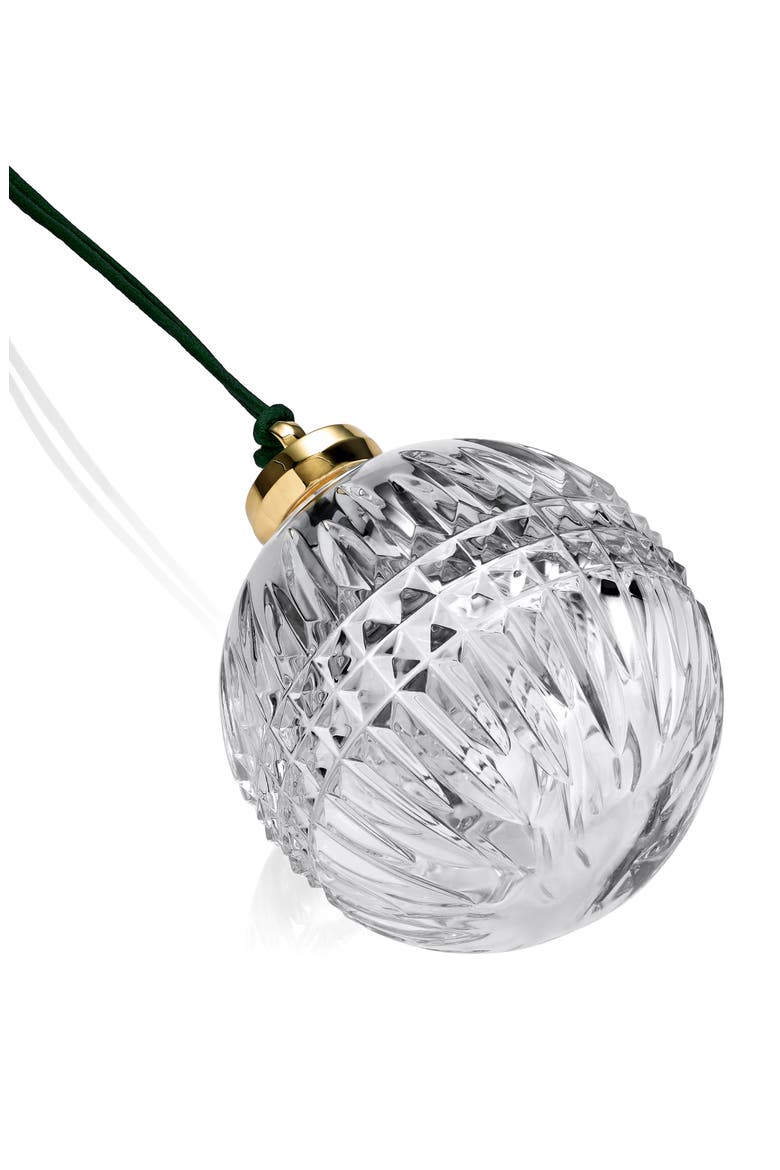 Lismore Diamond Bauble Crystal Ornament, Alternate, color, WHITE