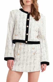 FREEMARKET Tweed Cropped Jacket