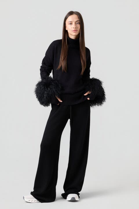 Cashmere Blend Track Pants