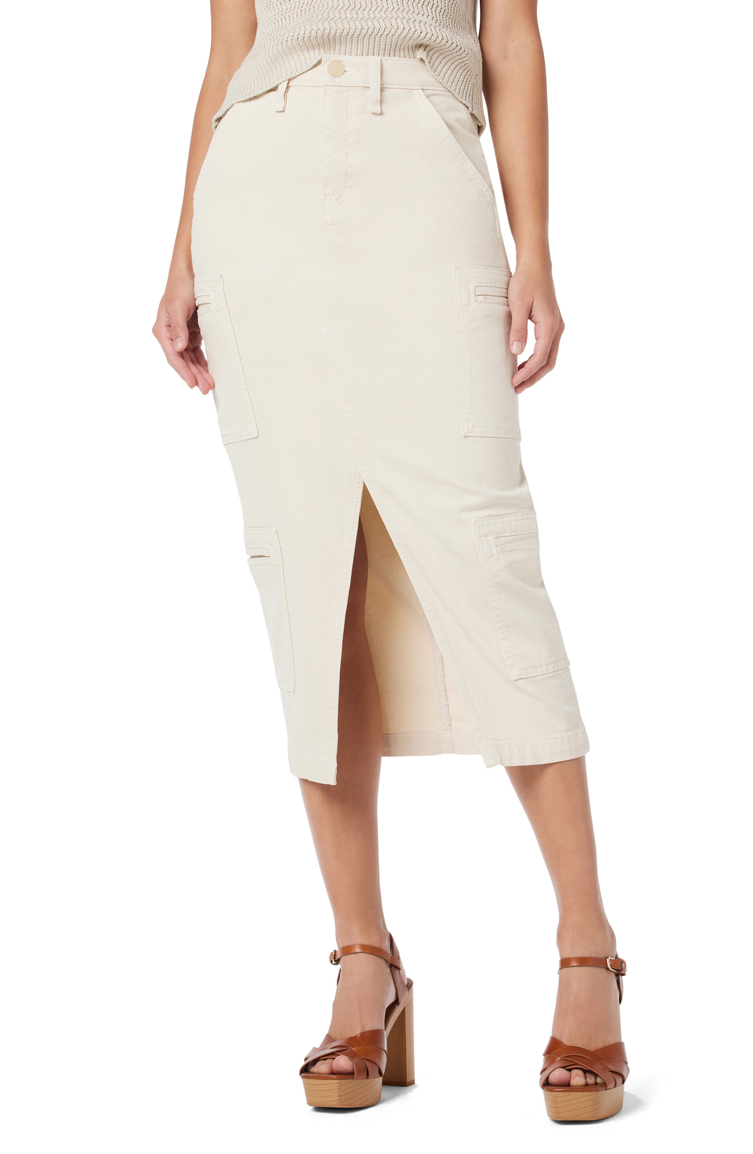 Hudson Jeans Welt Cargo Pocket Midi Skirt