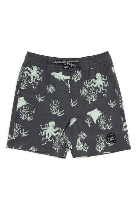 Kids' Classic Ocean Print Board Shorts (Baby & Toddler)