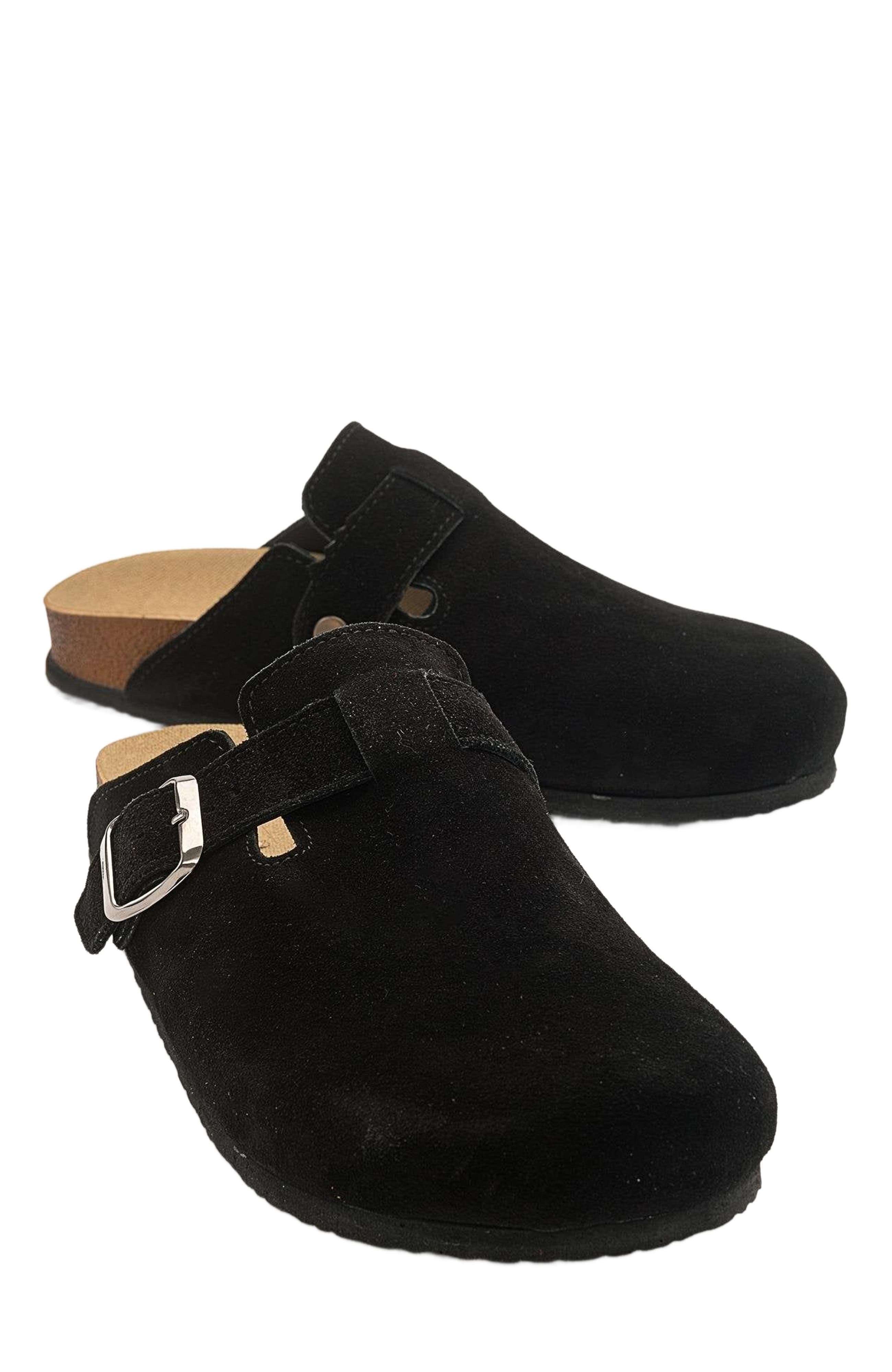 Forever & Always Shoes Gons Suede Leather Clogs, Alternate, color, 