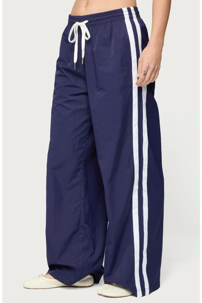 Kieran Tie Waist Track Pants, Alternate, color, NAVY