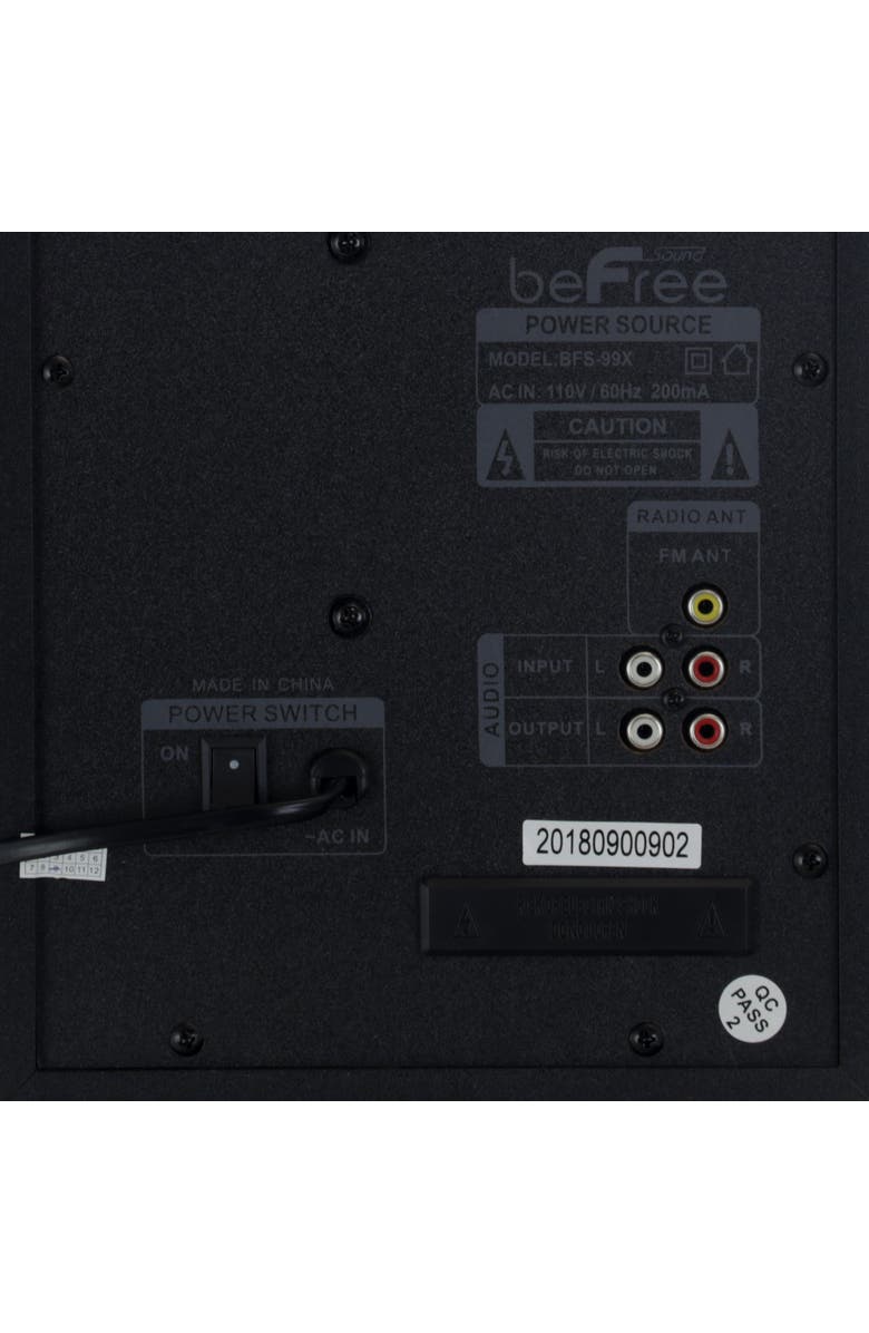 Befree Sound 2.1 Channel Bluetooth Surround Sound Speaker System, Alternate, color, Red