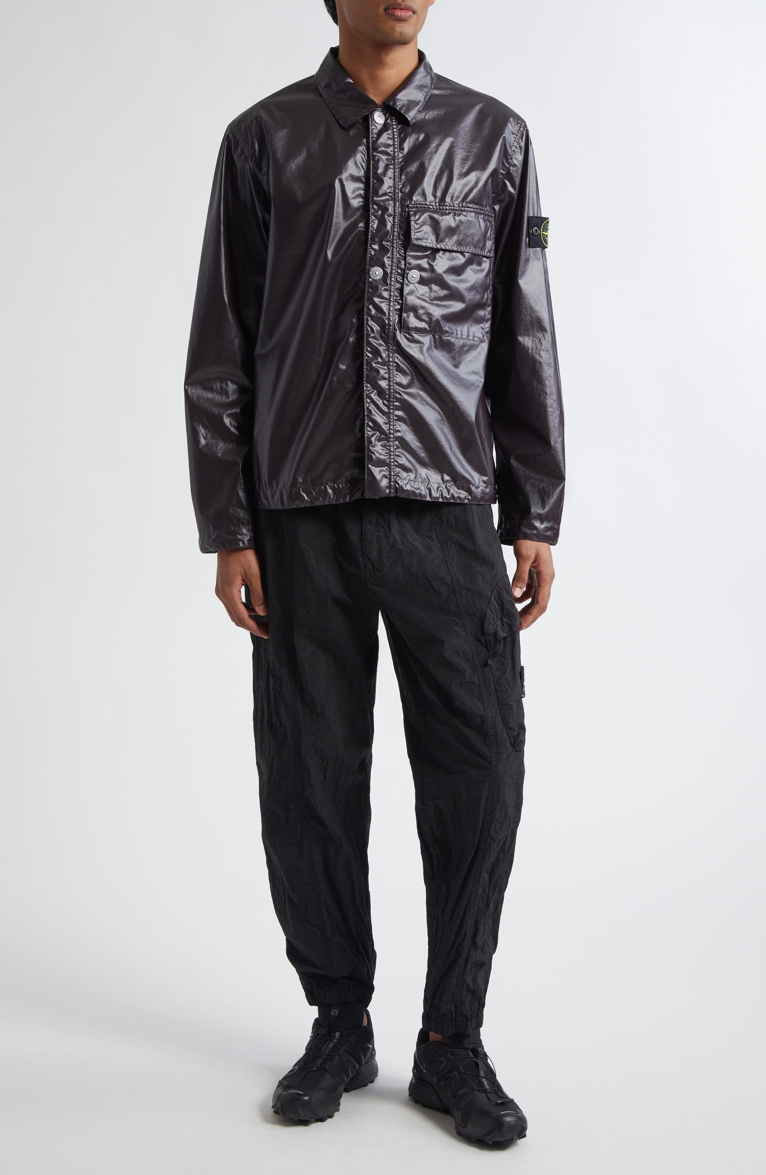 Coated Cotton Shirt Jacket - image 2