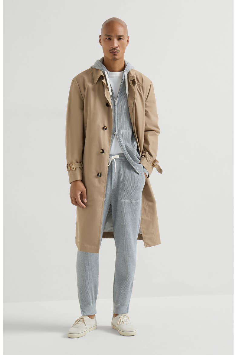 Cotton knit trousers, Alternate, color, Grey