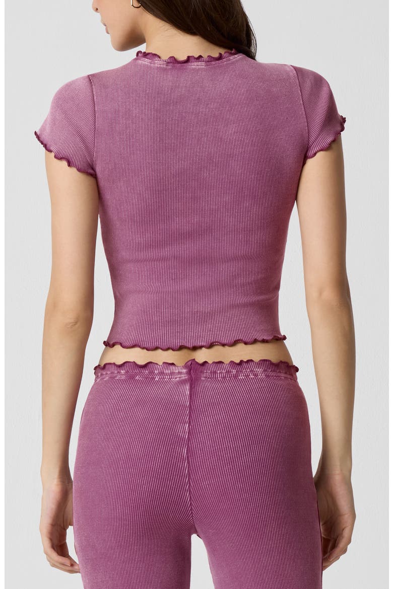 Washed Rib Crop Tee, Alternate, color, WASHED BING CHERRY