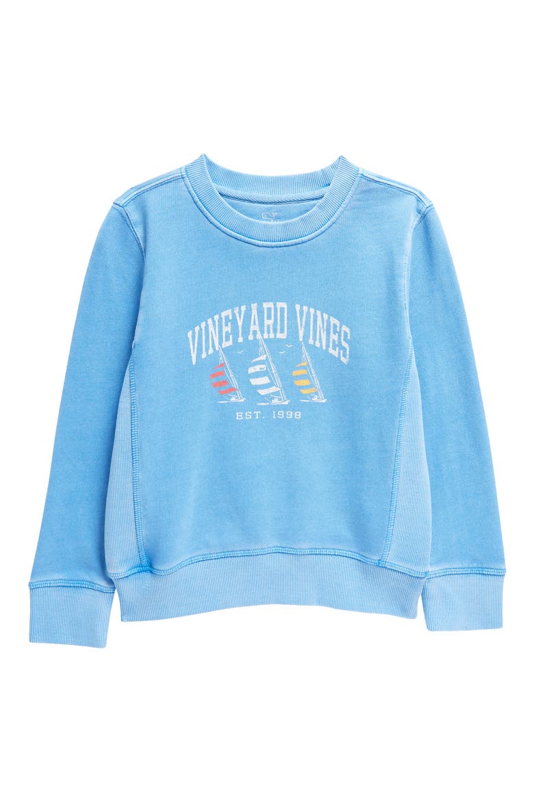Kids' Logo Sweatshirt, Main, color, HULL BLUE