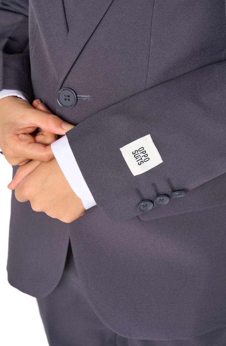 OppoSuits Kids' Charcool Two-Piece Suit & Tie Set, Alternate, color, Grey